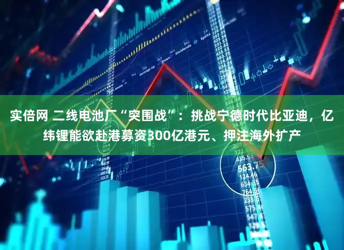 实倍网 二线电池厂“突围战”：挑战宁德时代比亚迪，亿纬锂能欲赴港募资300亿港元、押注海外扩产